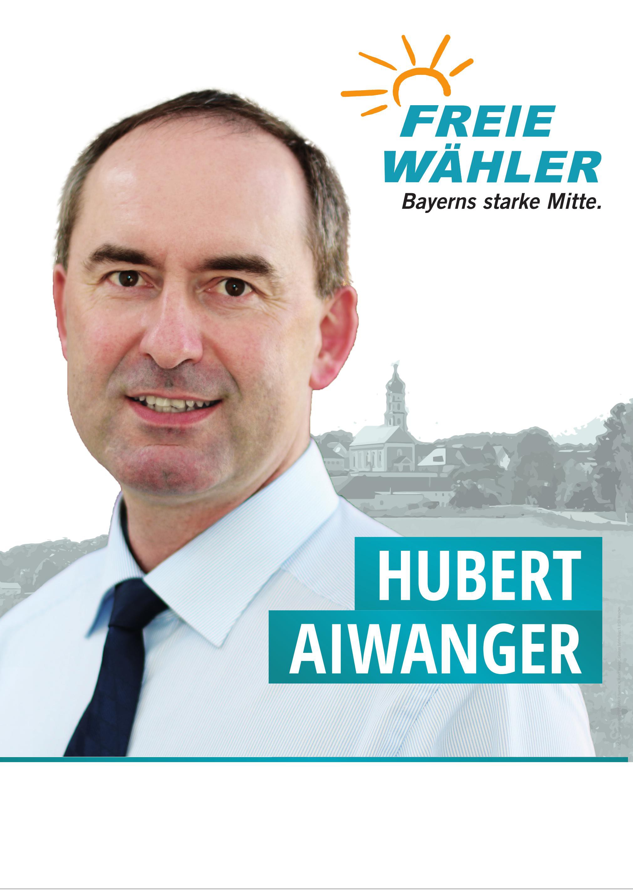 Veranstaltungsplakat  "Hubert Aiwanger"